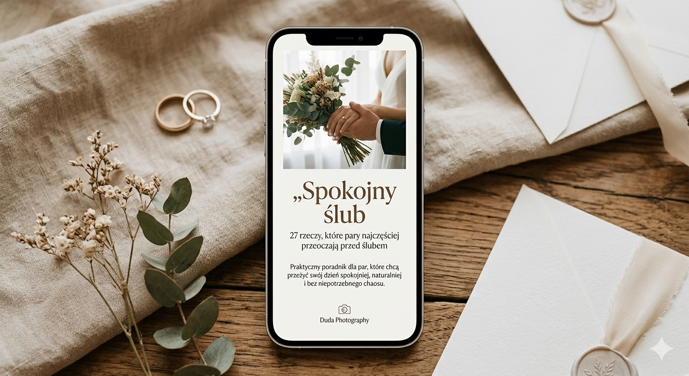 Ebook Spokojny ślub — mockup produktu